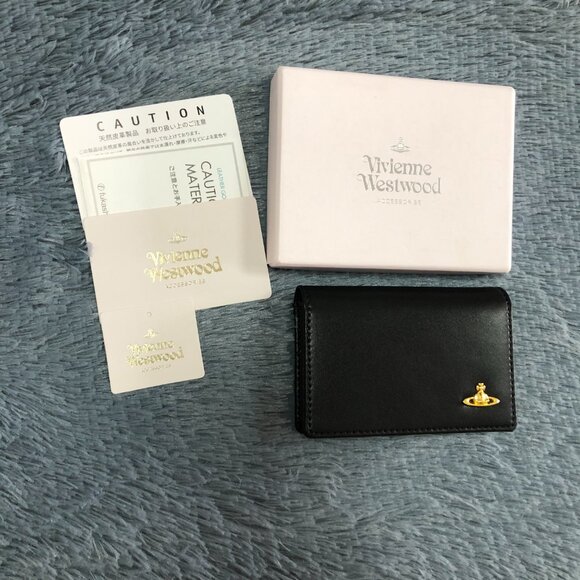 Vivienne Westwood Black Card Holder Wallet - Picture 2 of 6